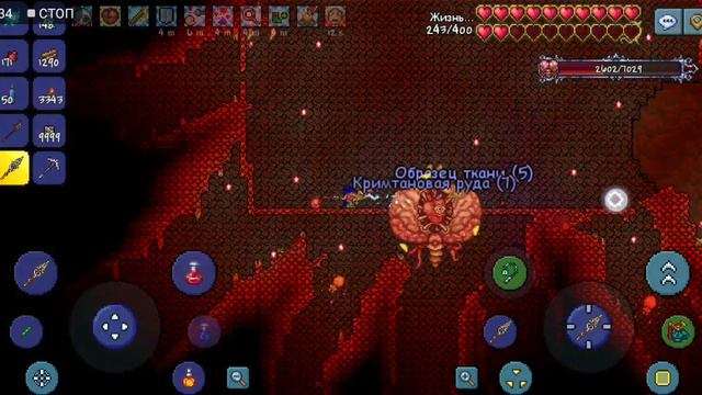 Terraria. Мозг Ктулху на мастере за копейщика. смотреть онлайн
