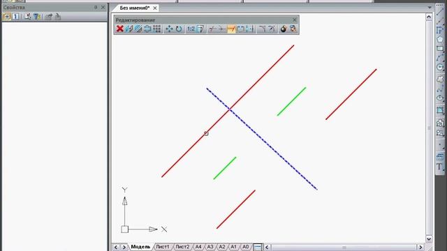 nanoCAD. Редактирование: удлинение смотреть онлайн