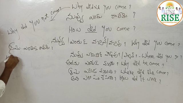 How to ask full form of the questions in Simple past tense Structures explanation by The Rise Maste смотреть онлайн