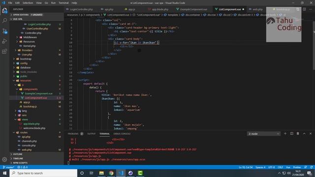 #4 Bahasa Indonesia - Starter Project Laravel 7 Vue SPA - Integrasi VUE dan Vuetify смотреть онлайн