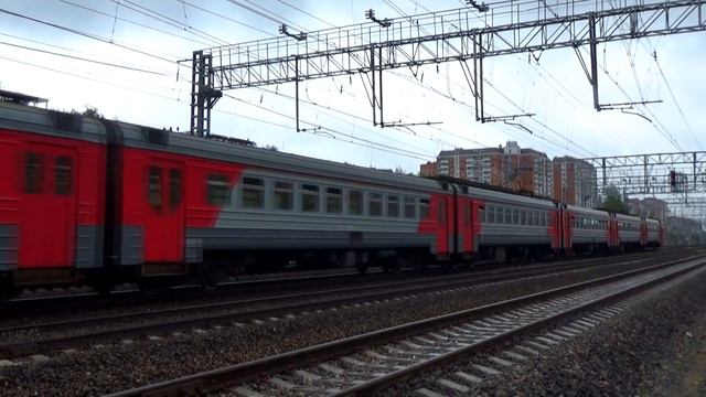 "Карантинное время!" Электропоезд ЭД4М-0335/0347 сообщением "Железнодорожная - Москва Курская" смотреть онлайн