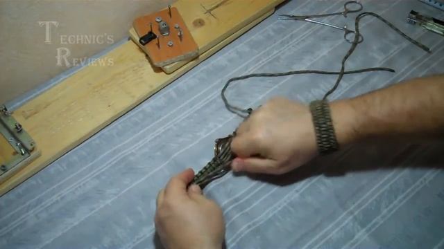 Завершение плетения браслета выживания из паракорда заделка концов