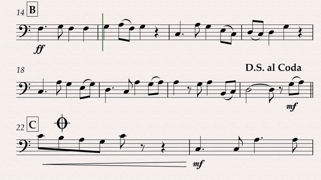 Trombone มาร์ช บท Key C смотреть онлайн
