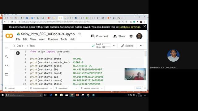 Scipy intro 10-Dec-2020 4pm online class.Plz see description for programs смотреть онлайн