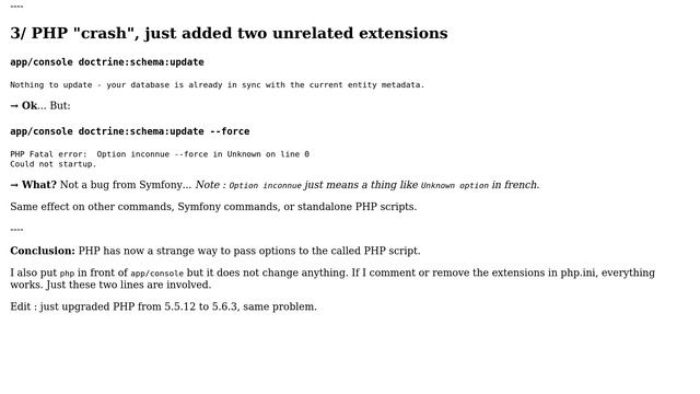 Unix & Linux: PHP script can't read CLI arguments when extra extensions are enabled in php.ini смотреть онлайн