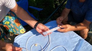 Подводное освещение пруда - так не делать!  См. комментарий под видео.