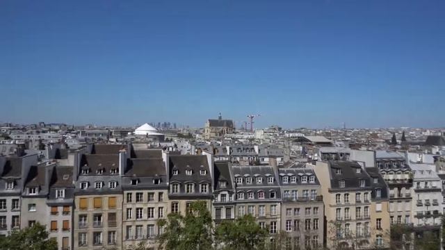 Вид на Париж со смотровой площадки центра Помпиду //Center Pompidou смотреть онлайн