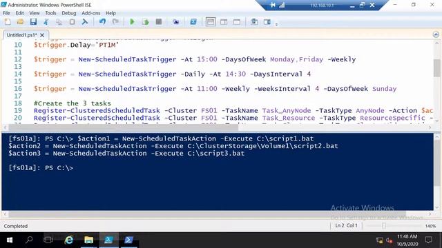 Configure Clustered Scheduled Tasks with Powershell on Windows Server 2016 смотреть онлайн