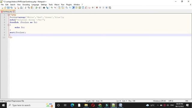 PHP Script to sort indexed array смотреть онлайн