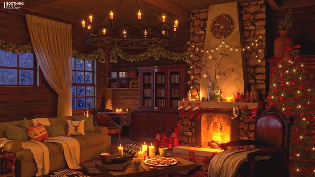 Instrumental Christmas Music with Crackling Fireplace ? Relaxing Fireplace Ambience | Piano & Guita смотреть онлайн