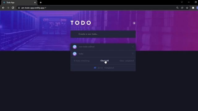 React Todo App (Frontend Mentor Challenge ) смотреть онлайн
