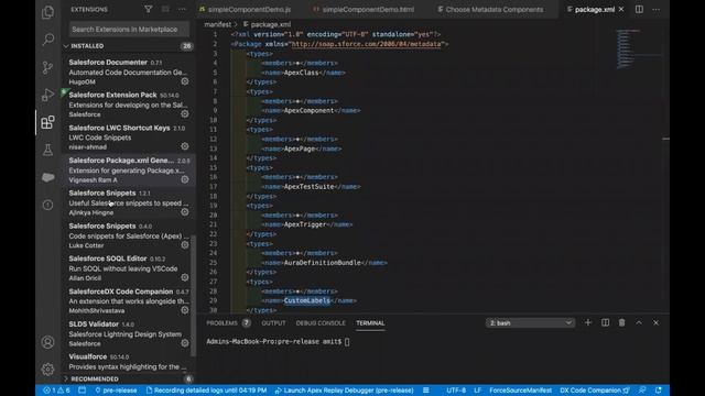 VSCode Extensions for Salesforce смотреть онлайн