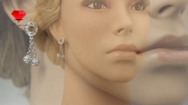 Bije.ru: Серьги с родиевым покрытием и фианитами Odetta (Одетта) смотреть онлайн