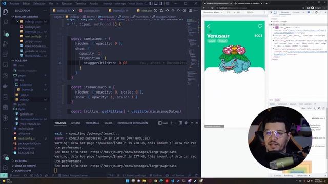 Framer motion desde cero en nextjs con poke api смотреть онлайн