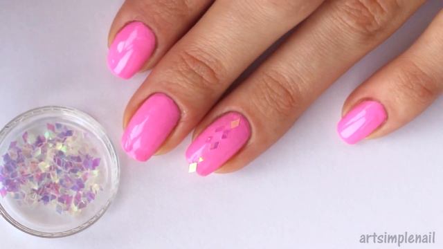 Розовый маникюр на День рождения | Glitter Placement Technique Nail Art Tutorial смотреть онлайн