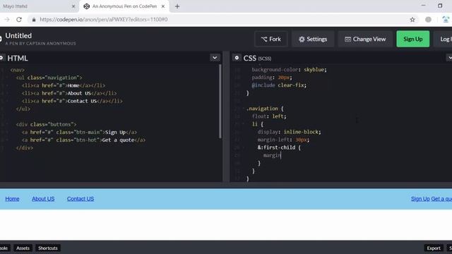 Simple Navigation with HTML5 , CSS3 & SASS смотреть онлайн