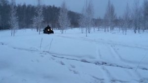 Поездка на квадрике в лес за дровами.