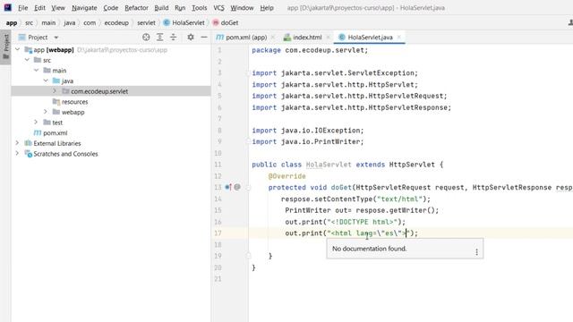 Ejemplo de como usar la clase HttpServlet en Jakarta EE (Parte 1) смотреть онлайн
