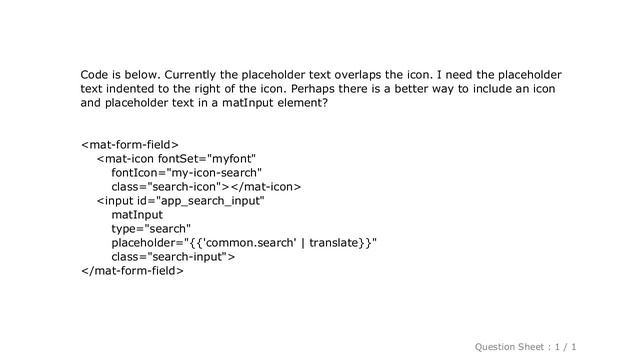 HTML : Search input with icon before placeholder text - Material Design смотреть онлайн