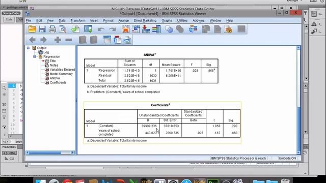 Ordinary Least Squares Regression in SPSS смотреть онлайн