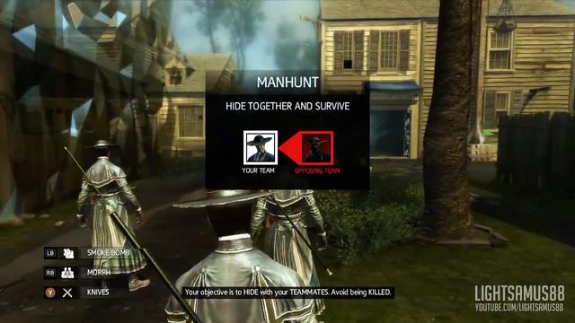 Assassin's Creed III - Multiplayer Game #5 - Manhunt (8910pts) смотреть онлайн