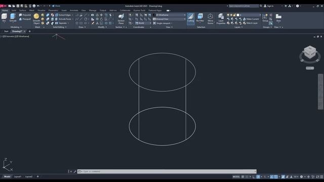 AutoCAD 2023 - 3D Hollow Cylinder смотреть онлайн