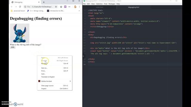 InnerHTML & Debugging смотреть онлайн