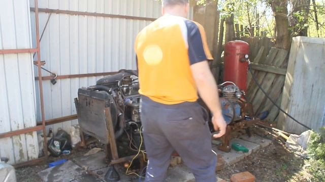 Компрессор из автомобильного двигателя 1000+ литров в минуту своими руками! смотреть онлайн