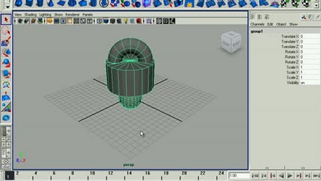 Объединение объектов в группу в Maya 2010 смотреть онлайн