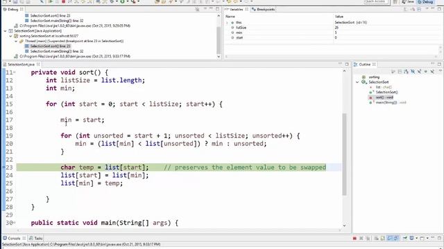 AP Computer Science A - Chapter 4 Selection Sort Algorithm смотреть онлайн