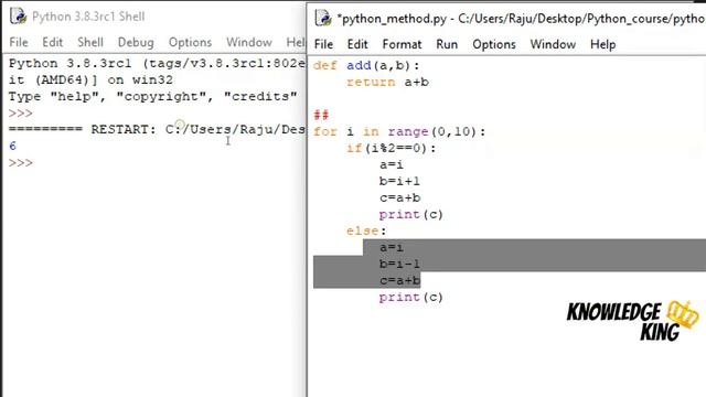 Method and Method overloading in python || Knowledge King || Python Programming смотреть онлайн