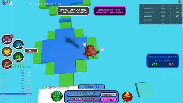 🔴 ROBLOX - MEGA FUN OBBY 2 2000 STAGE SPEEDRUN ATTEMPT 🔴 смотреть онлайн