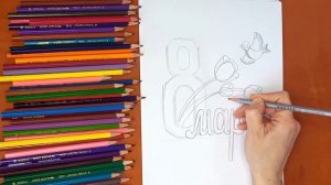 Как нарисовать рисунок на 8 марта. Онлайн-школа рисования "Малевашки"