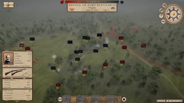 Переброска подкреплений к форту / Grand Tactician: The Civil War (1861-1865): прохождение #11 смотреть онлайн