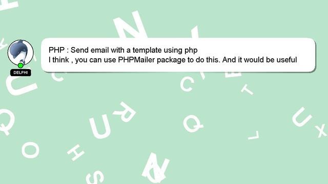 PHP : Send email with a template using php смотреть онлайн