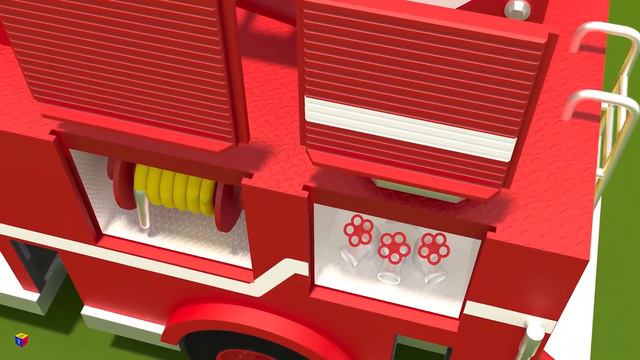 Juego de construcción: un camión de bomberos. Dibujos animados de camiones para niños en español. смотреть онлайн