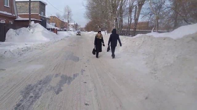 Жесть. Как убирают снег в Столице Сибири. смотреть онлайн