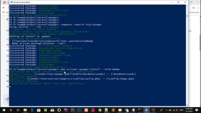 install laravel 5.8 and configuration laravel voyager 1.1 admin package смотреть онлайн