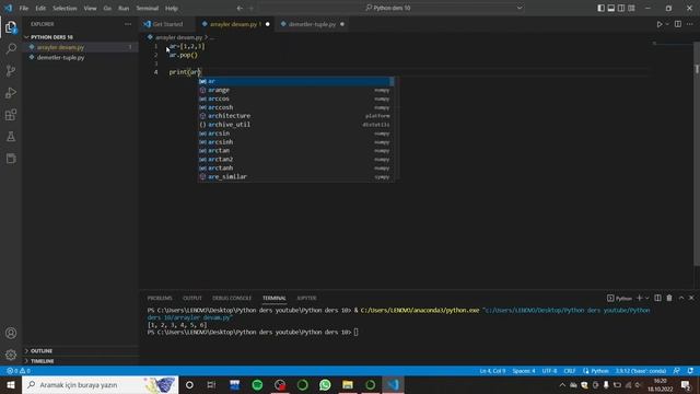 Array ve Tuple Python kodlama Ders- 10 #python #array #arrays #tuples смотреть онлайн