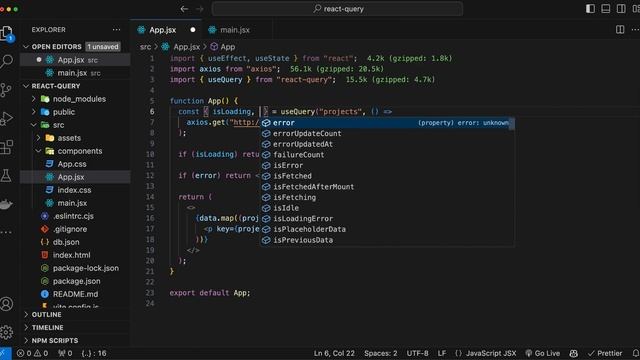 React Query - useQuery Hook смотреть онлайн