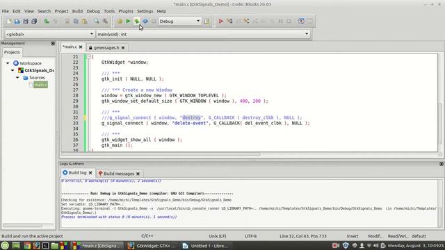 GTK GtkSignals Part03 смотреть онлайн