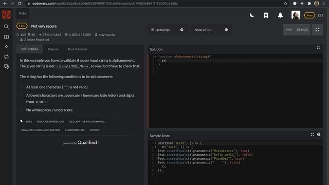CodeWars || Not very secure || JavaScript || Code Challenge смотреть онлайн