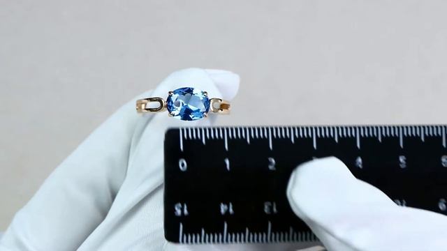 Кольцо из золочёного серебра AQUAMARINE с топазом А6935292-п смотреть онлайн