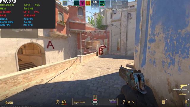 Counter strike 2 RTX 4060 ti + i5 12400f max settings fps fsr 1080p смотреть онлайн