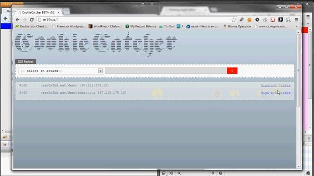 Session Hijacking through XSS with CookieCatcher смотреть онлайн