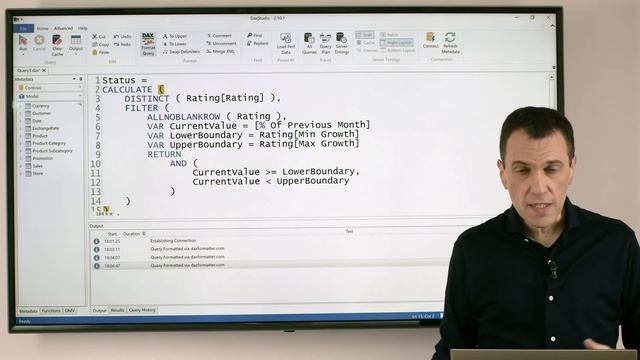 Improving format of DAX code by using DAX Studio смотреть онлайн
