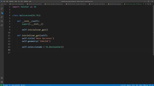 Python Curso V2: 812 1/2 Barra de Menú con Componentes Radio y Checkbox en una GUI Tipo Tkinter смотреть онлайн