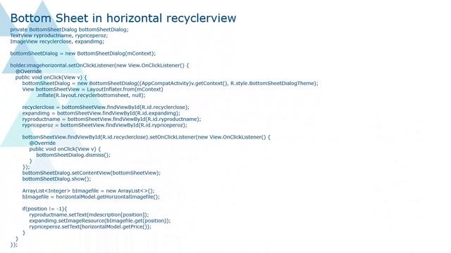 Bottom Sheet in horizontal recyclerview - Working..!! смотреть онлайн