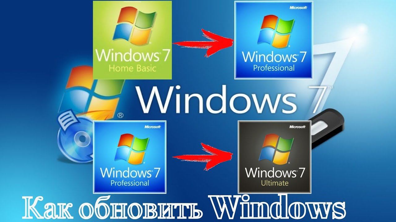 Как обновить Windows 7 Домашняя Базовая до Windows 7 Профессиональная или Максимальная Ultimate смотреть онлайн