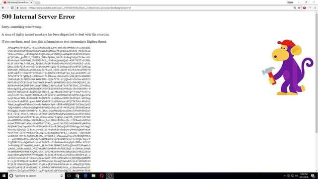 Youtube internal 500 ERROR смотреть онлайн